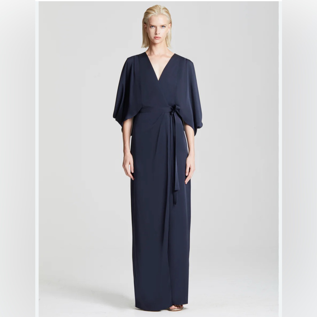 Halston Kimono Wrap Elegant Women's Gown Size 0